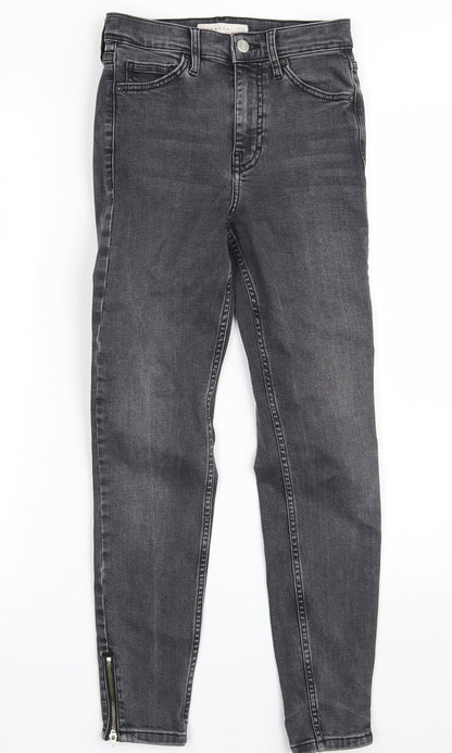 Topshop Womens Grey  Denim Skinny Jeans Size 25 in L30 in