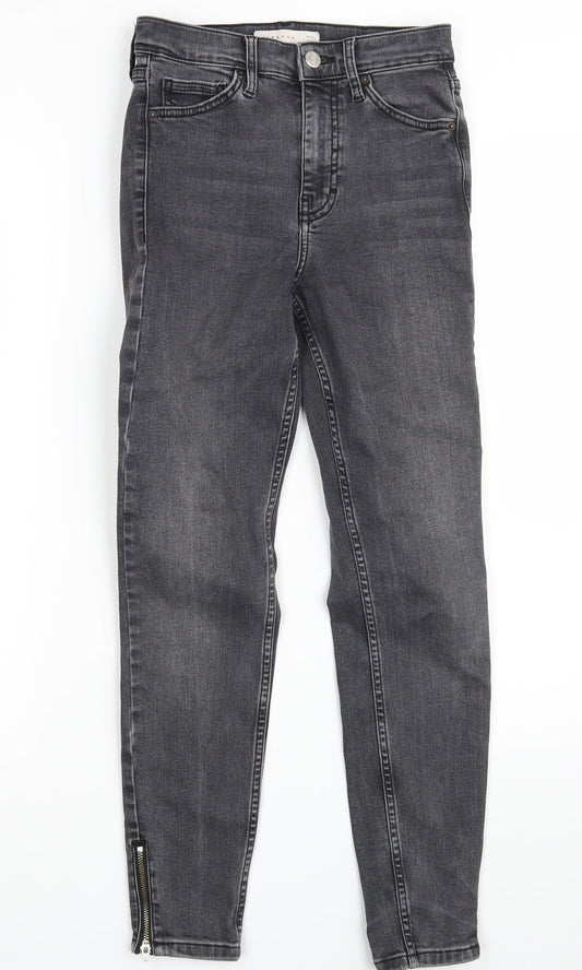 Topshop Womens Grey  Denim Skinny Jeans Size 25 in L30 in
