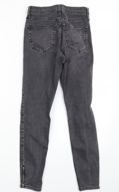 Topshop Womens Grey  Denim Skinny Jeans Size 25 in L30 in