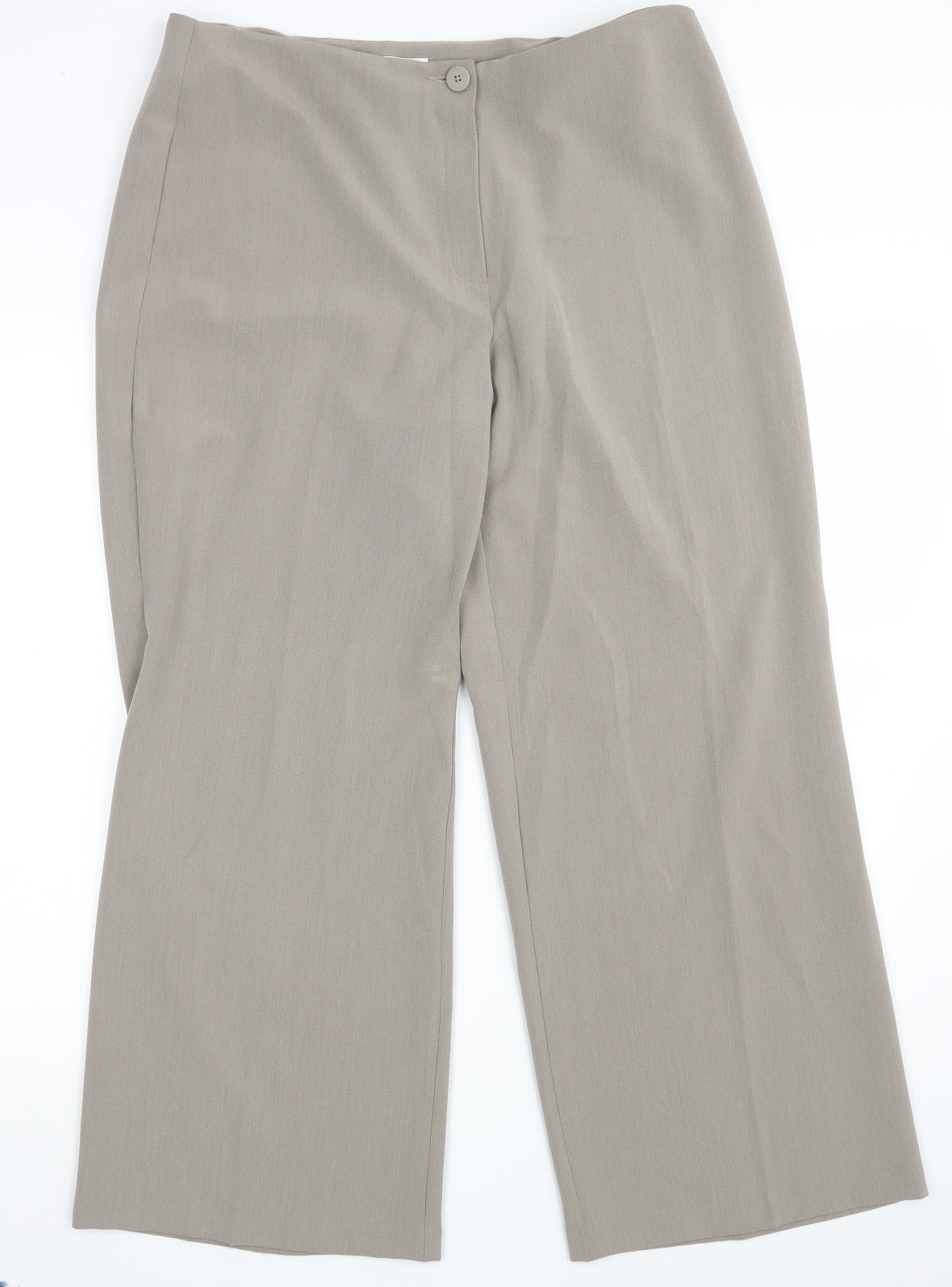 Womens UK Size 16 M&S Regular Fit Dress Pants Beige Trousers