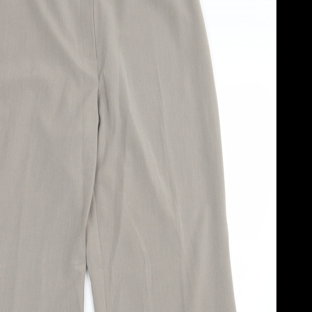 Womens UK Size 16 M&S Regular Fit Dress Pants Beige Trousers