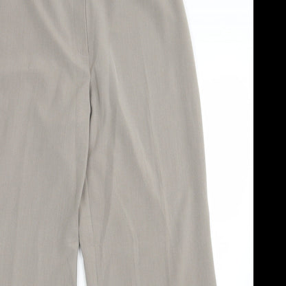 Womens UK Size 16 M&S Regular Fit Dress Pants Beige Trousers