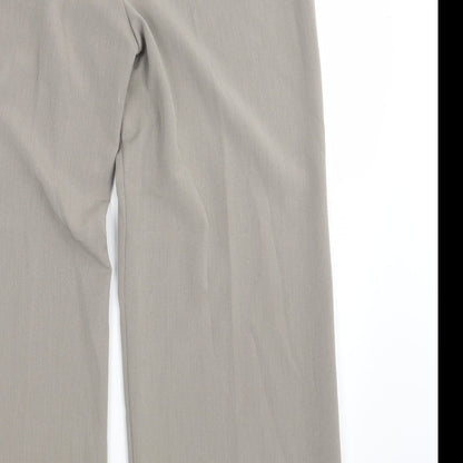 Womens UK Size 16 M&S Regular Fit Dress Pants Beige Trousers
