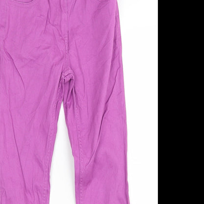 F&F Womens Purple  Denim Straight Jeans Size 6 L24 in