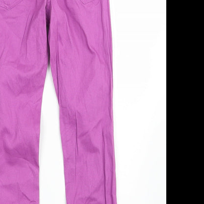 F&F Womens Purple  Denim Straight Jeans Size 6 L24 in