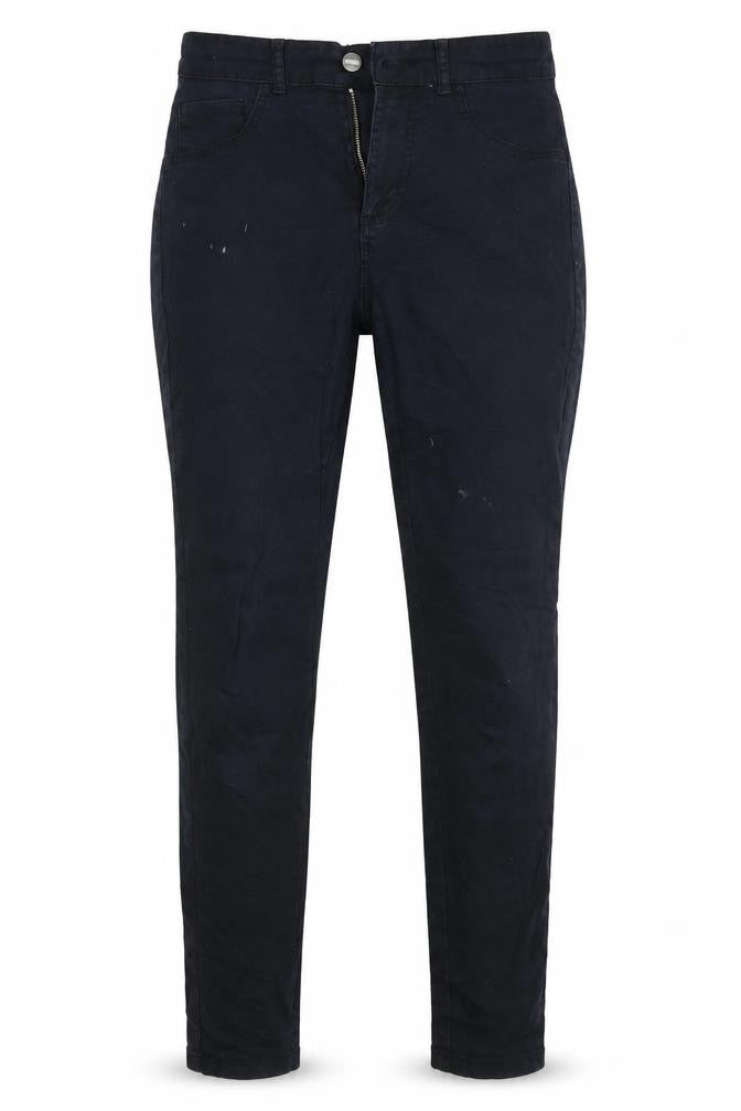 Front view of BIK BOK women’s black denim skinny jeans, size S, 28-inch leg