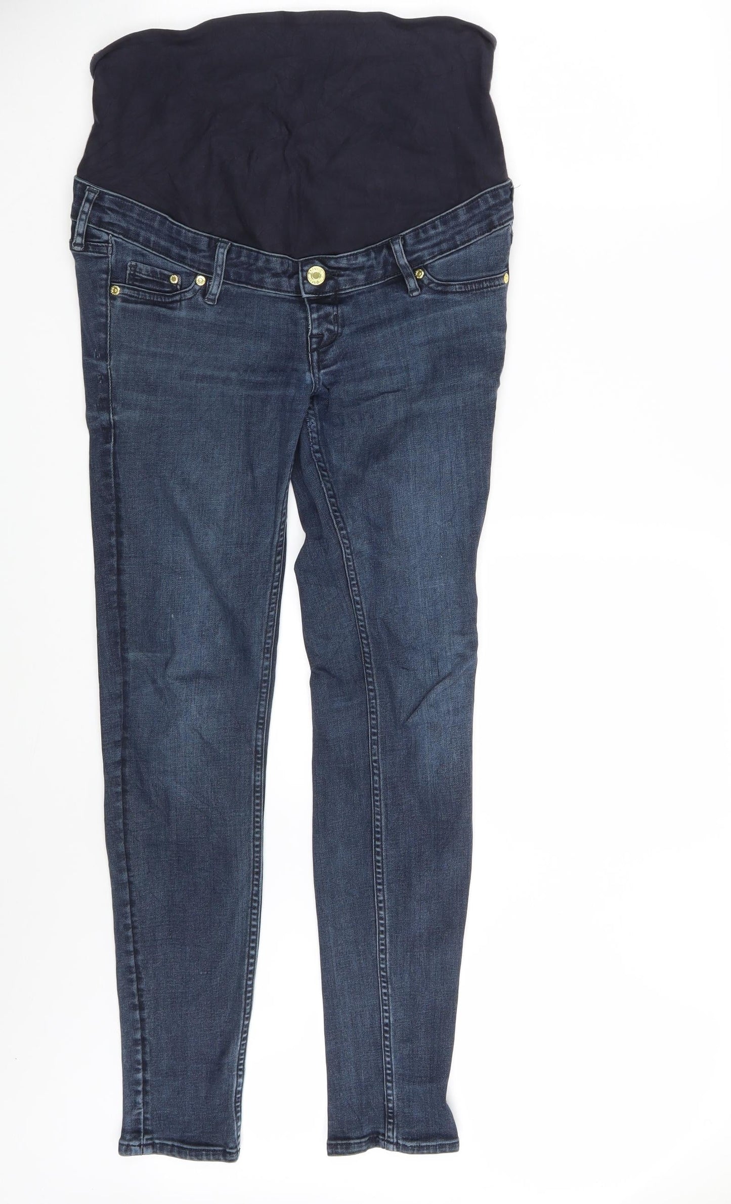 Womens UK Size 8 H&M Slim Fit Mom Blue Jeans