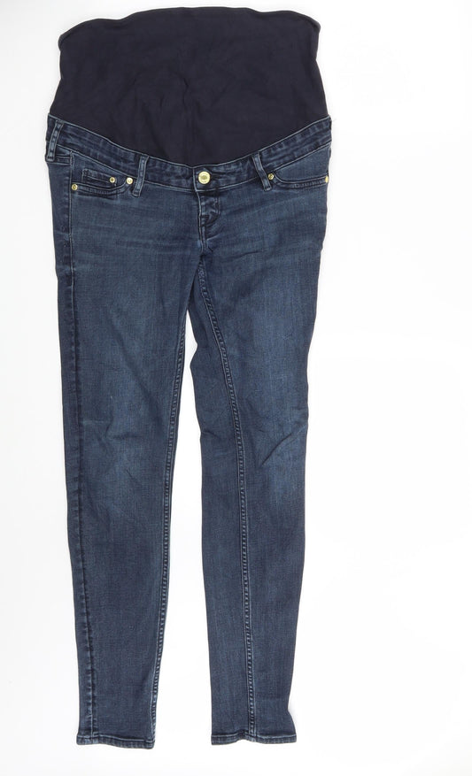 Womens UK Size 8 H&M Slim Fit Mom Blue Jeans