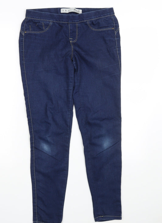 Denim Co. Womens Blue  Denim Jegging Jeans Size 8 L29 in