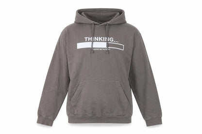 Front view of awd women’s grey pullover hoodie, size XS