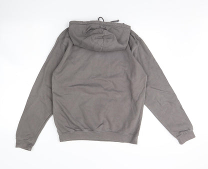 Back view of awd women’s grey pullover hoodie, size XS