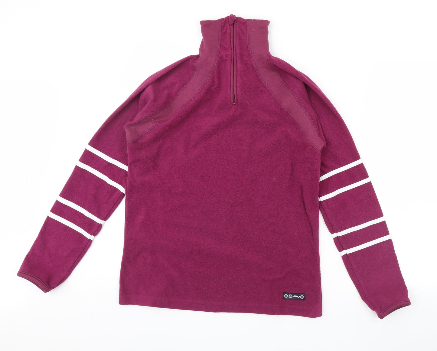 Crane Sports Womens Purple  Fleece Henley Jumper Size M