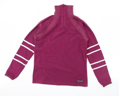 Crane Sports Womens Purple  Fleece Henley Jumper Size M