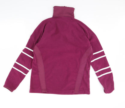 Crane Sports Womens Purple  Fleece Henley Jumper Size M