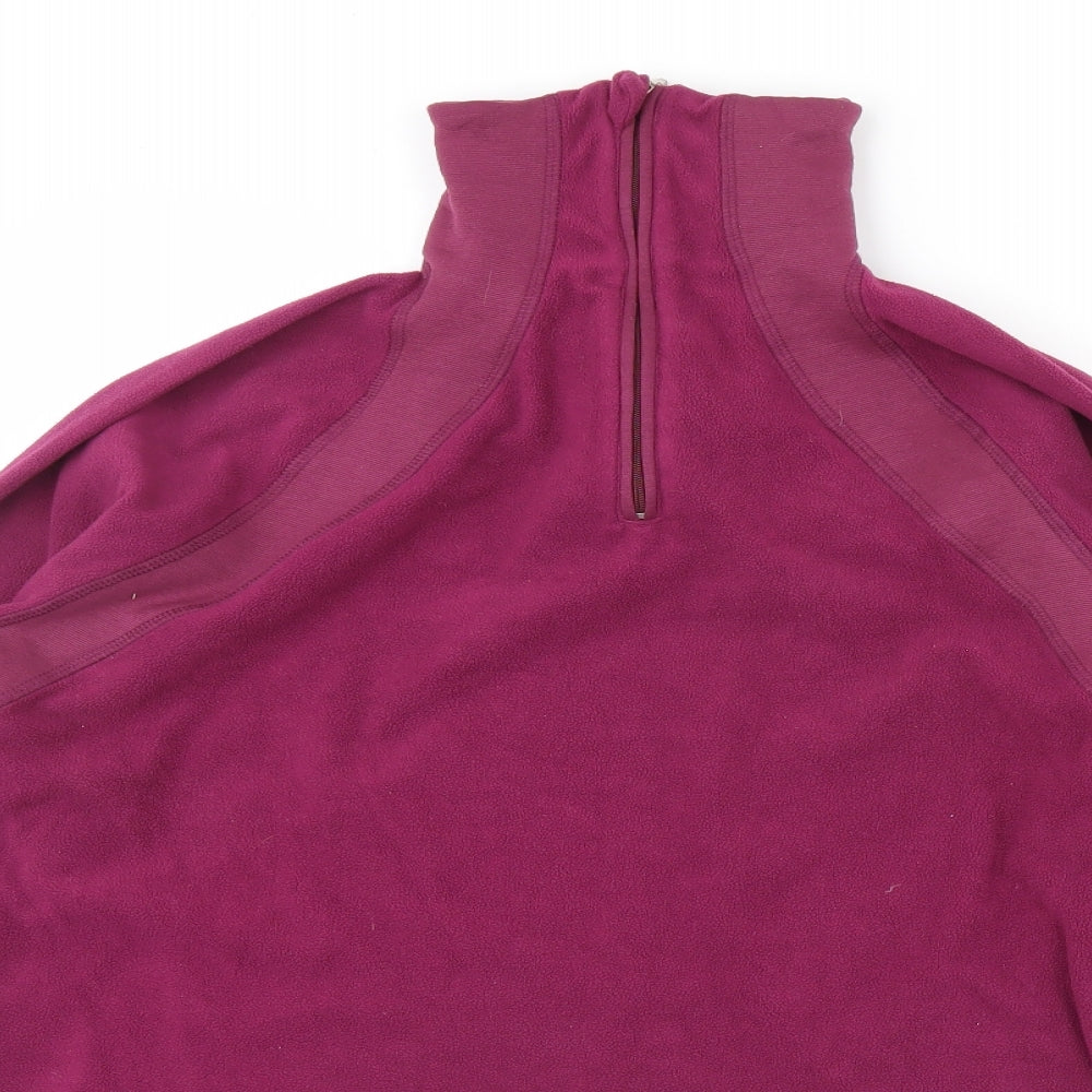 Crane Sports Womens Purple  Fleece Henley Jumper Size M
