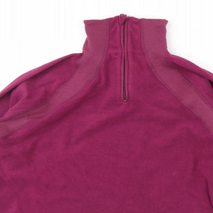 Crane Sports Womens Purple  Fleece Henley Jumper Size M