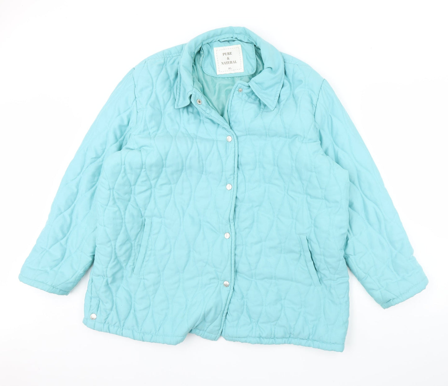 Womens UK Size XL Pure & natural Blue Rain Coat