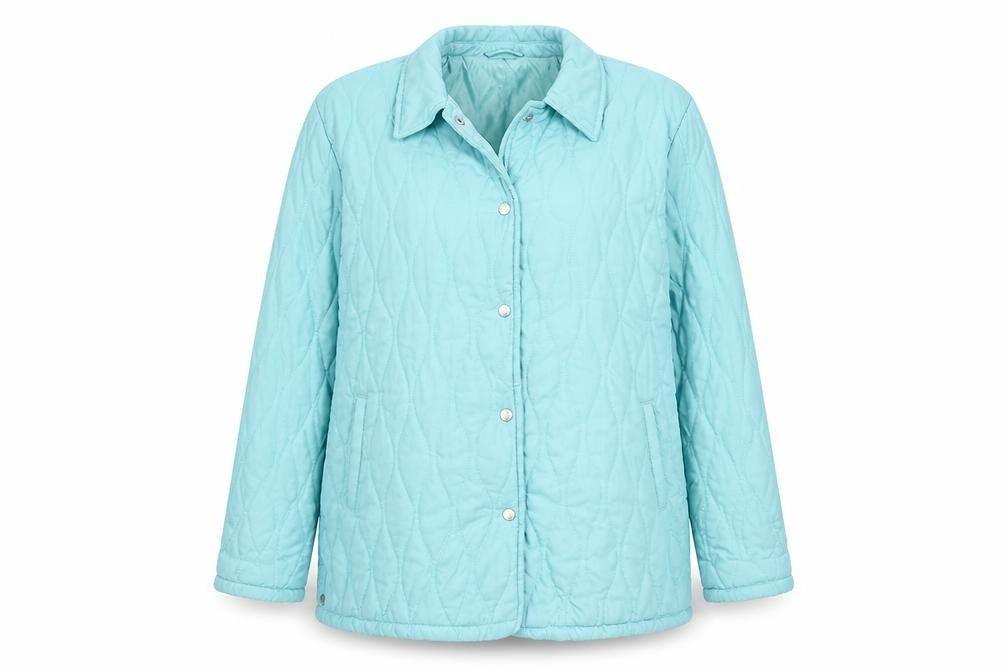 Front view of Pure & natural women’s blue rain coat coat, size XL