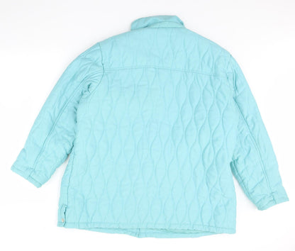 Womens UK Size XL Pure & natural Blue Rain Coat