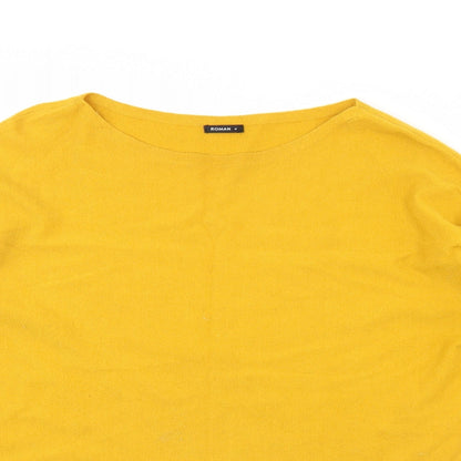 Womens UK Size M Roman Yellow Pullover Jumper