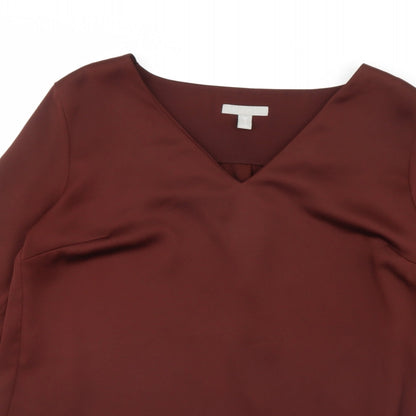 Womens UK Size 10 H&M Brown Basic Blouse