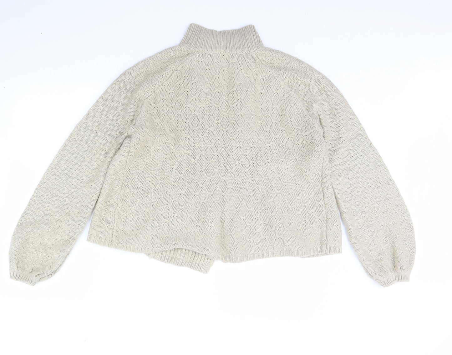 Womens UK Size 14 South Beige Cardigan Jumper