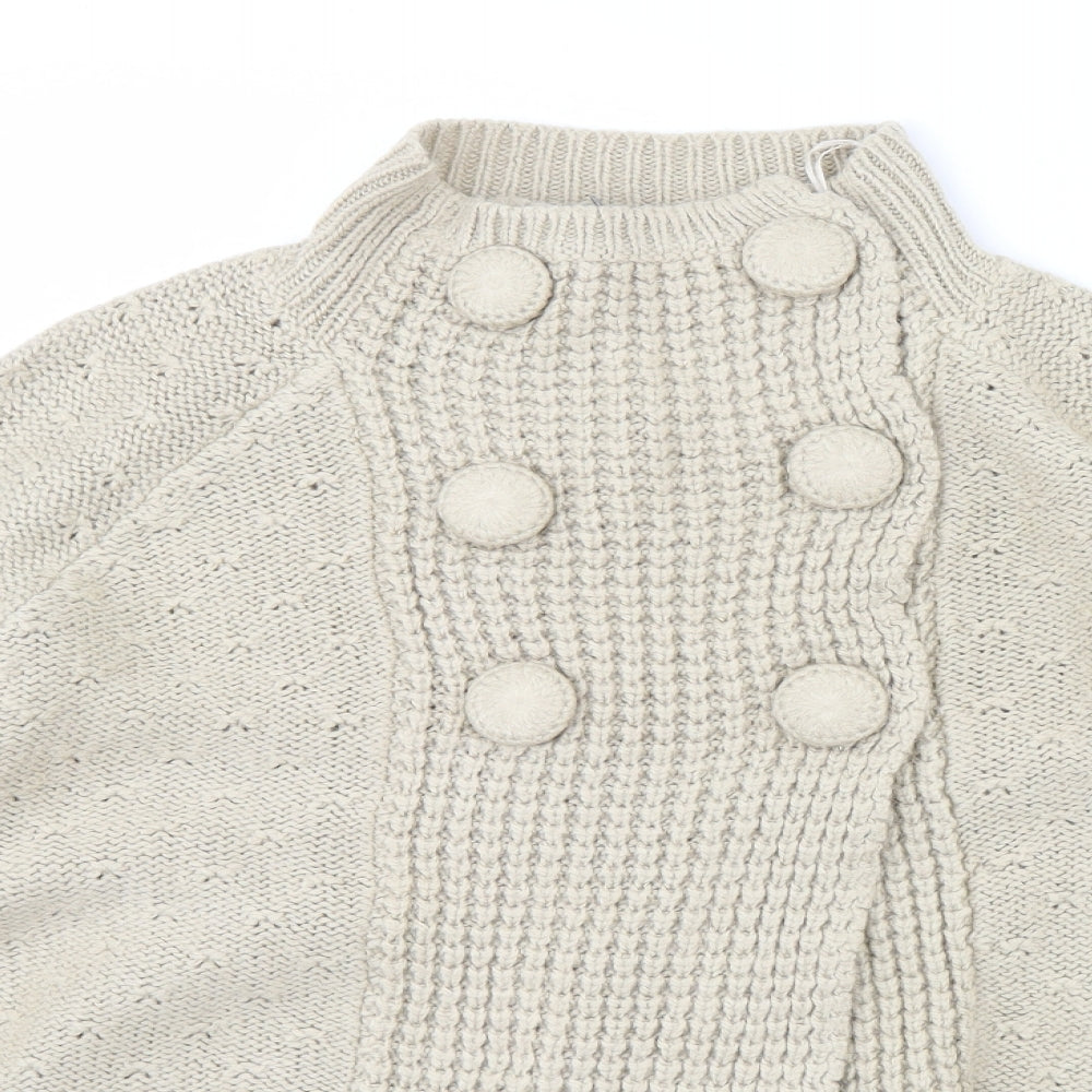 Womens UK Size 14 South Beige Cardigan Jumper