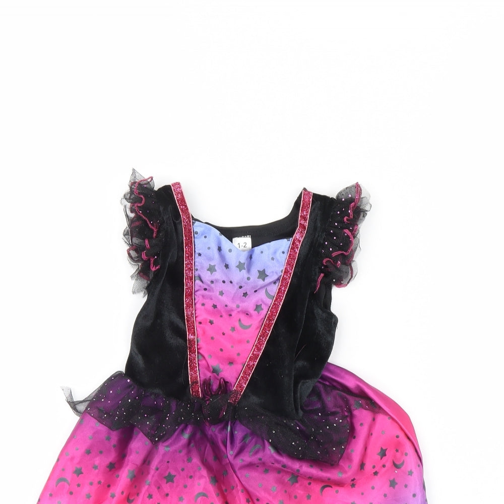 George Girls Black   Fit & Flare  Size 12 Months  - halloween