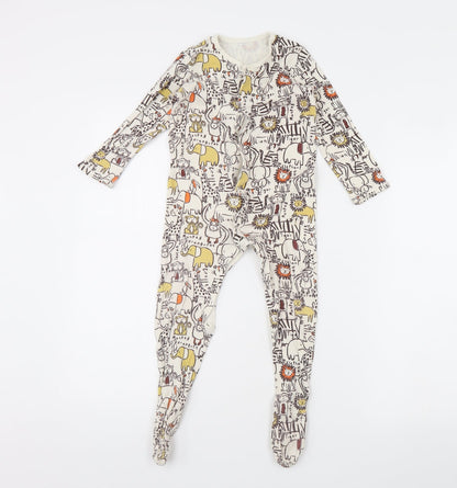 George Baby Beige Animal Print  Babygrow One-Piece Size 18 Months
