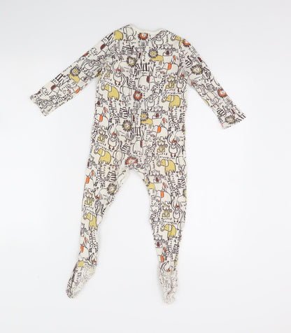 George Baby Beige Animal Print  Babygrow One-Piece Size 18 Months