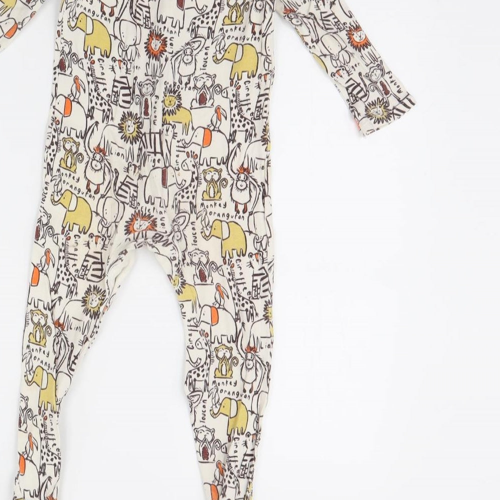 George Baby Beige Animal Print  Babygrow One-Piece Size 18 Months