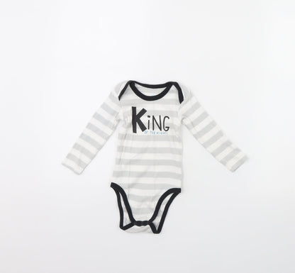 TEX Baby White Striped  Babygrow One-Piece Size 18 Months  - King