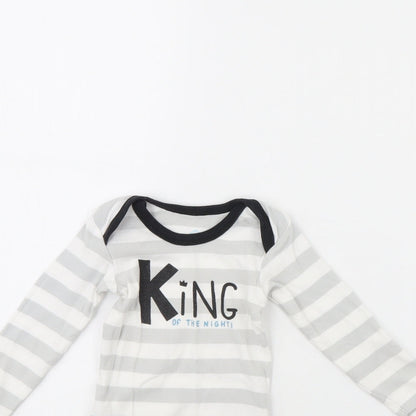 TEX Baby White Striped  Babygrow One-Piece Size 18 Months  - King