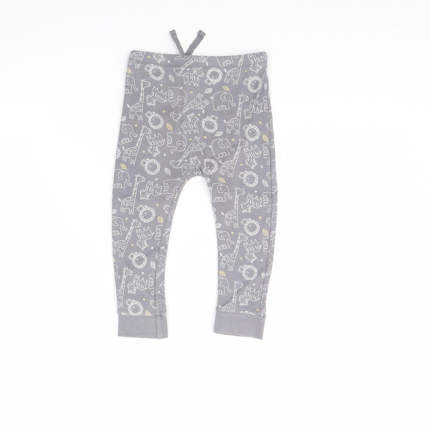 Matalan Baby Grey Animal Print  Jogger Trousers Size 12 Months