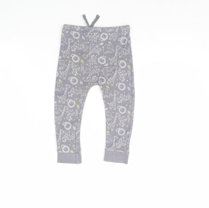 Matalan Baby Grey Animal Print  Jogger Trousers Size 12 Months