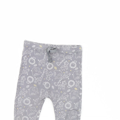 Matalan Baby Grey Animal Print  Jogger Trousers Size 12 Months