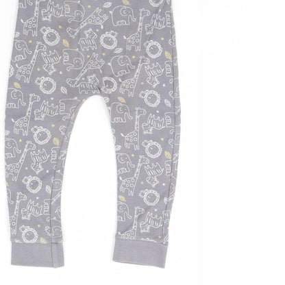 Matalan Baby Grey Animal Print  Jogger Trousers Size 12 Months