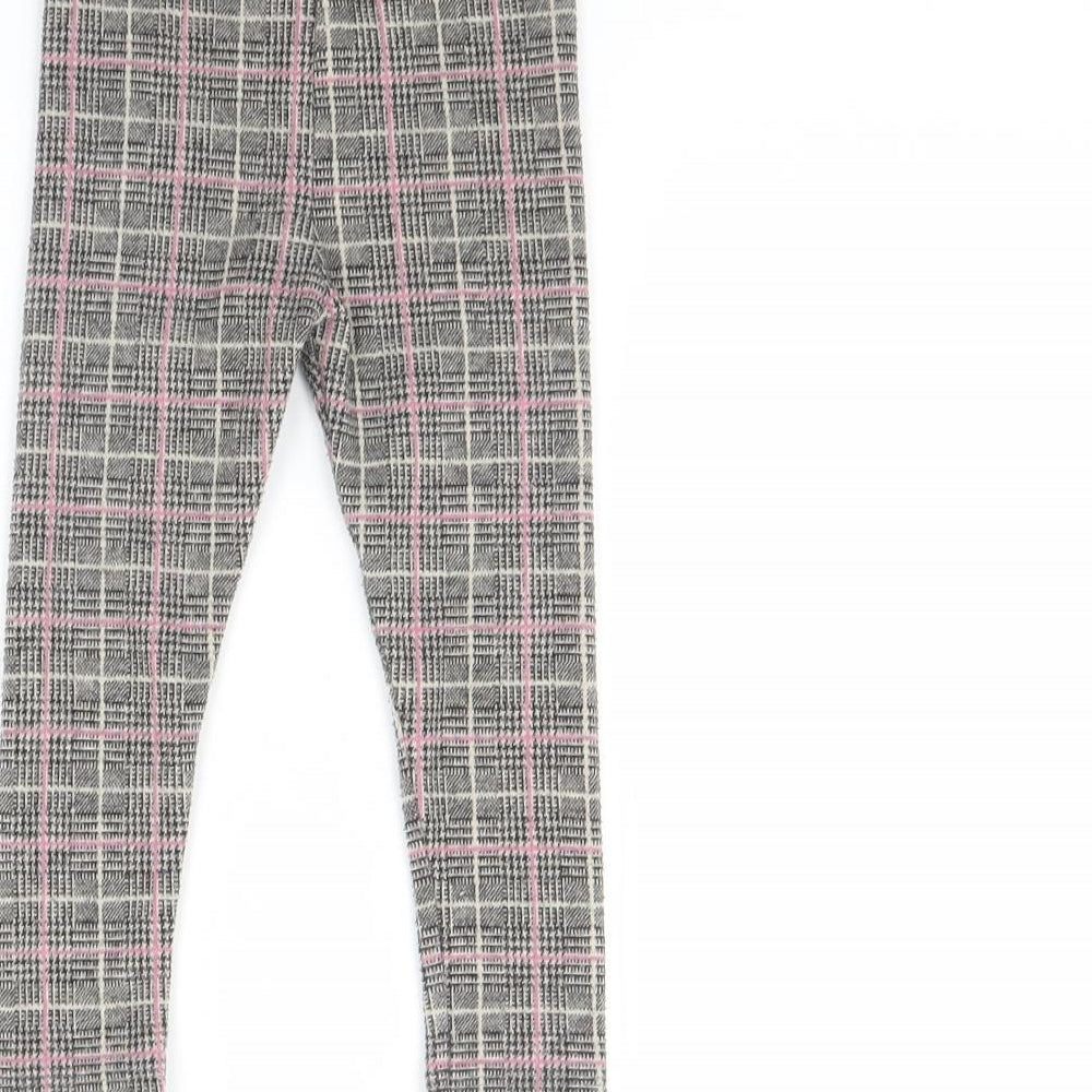 Zara Girls Black Check  Capri Trousers Size 2 Years