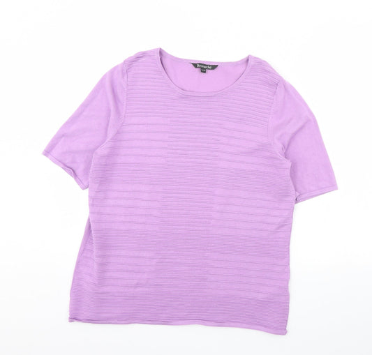 Womens UK Size 16 Bonmarché Purple Pullover Jumper