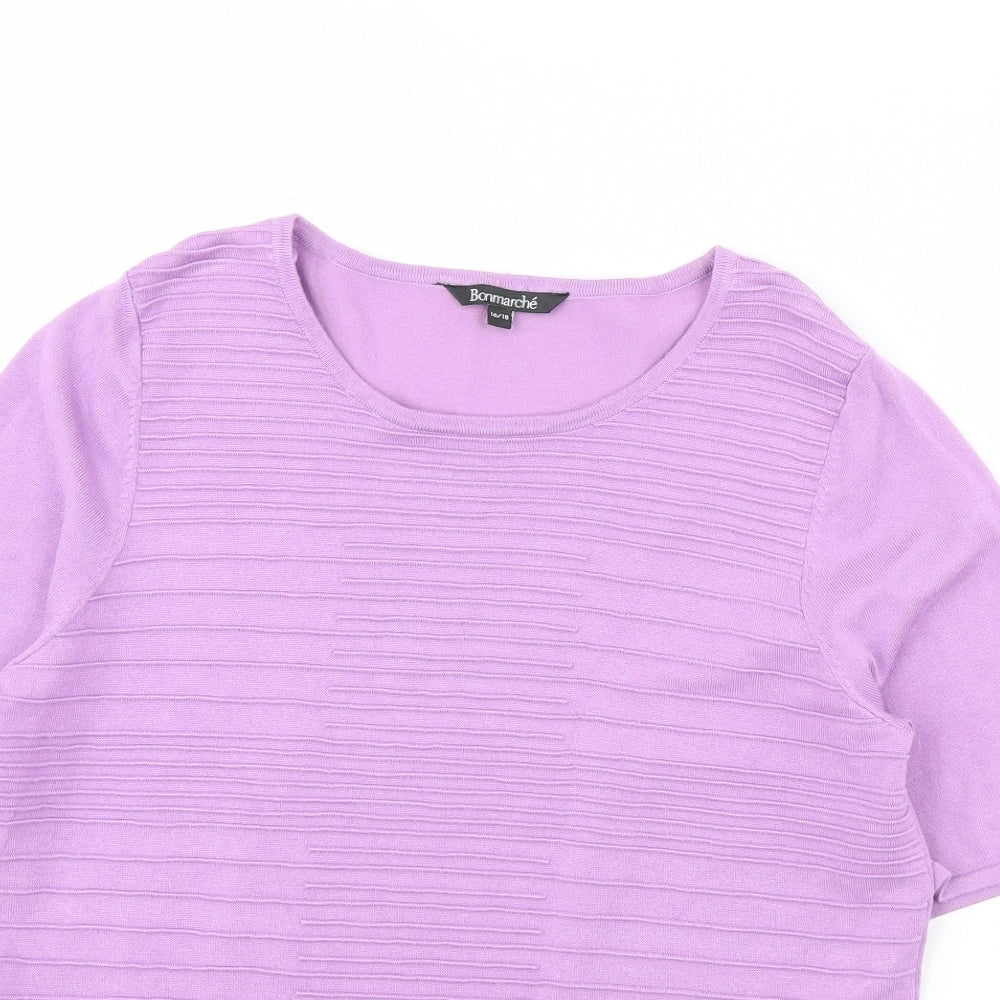 Womens UK Size 16 Bonmarché Purple Pullover Jumper