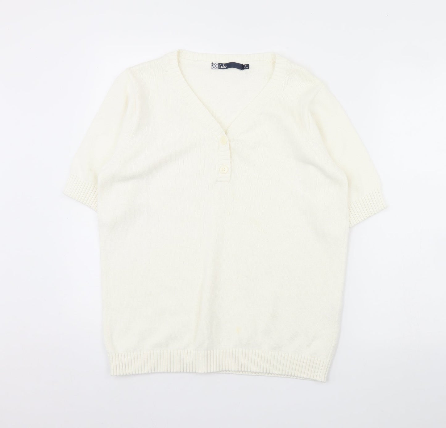 Womens UK Size L isle Ivory Pullover Jumper