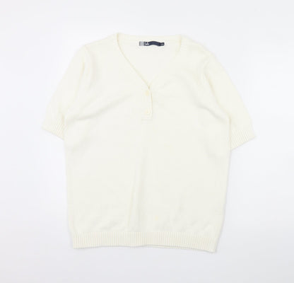 Womens UK Size L isle Ivory Pullover Jumper
