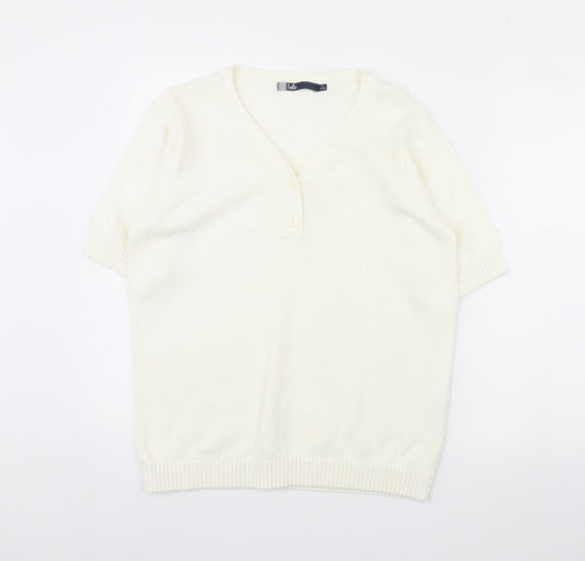 Womens UK Size L isle Ivory Pullover Jumper