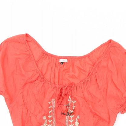 Womens UK Size 8 River Island Pink Basic Blouse
