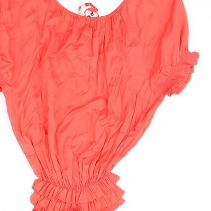 Womens UK Size 8 River Island Pink Basic Blouse