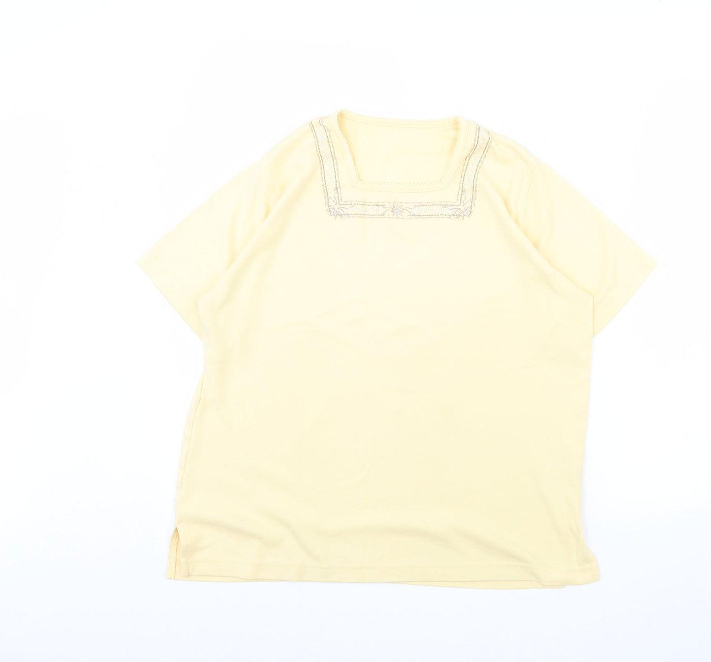 Womens UK Size M Preworn Yellow Basic Blouse