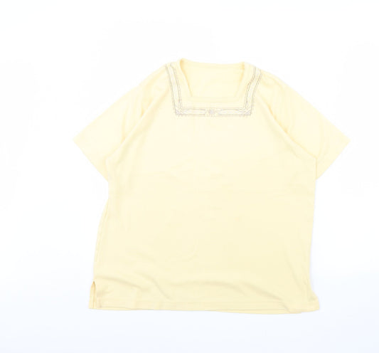 Womens UK Size M Preworn Yellow Basic Blouse