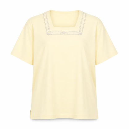 Womens UK Size M Preworn Yellow Basic Blouse