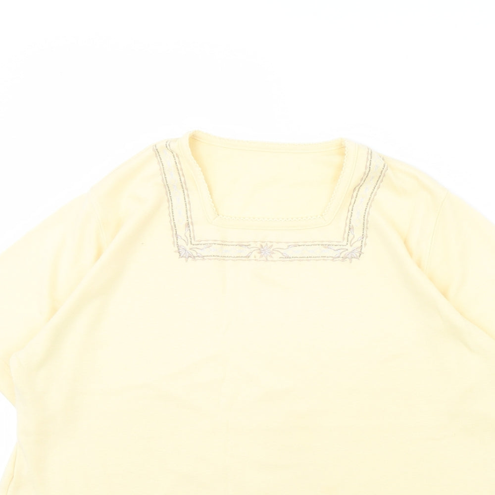 Womens UK Size M Preworn Yellow Basic Blouse