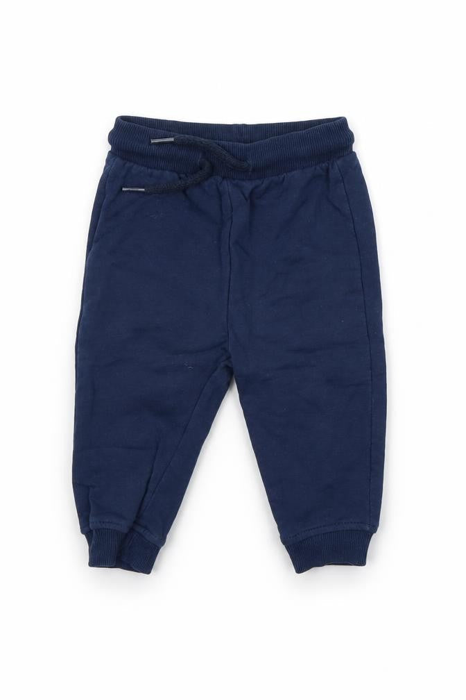 Front view of so cute Baby Blue Jogger Trousers, size 6-9, Months